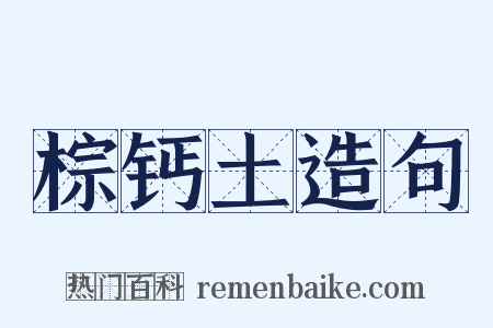棕钙土造句是什么意思的图片